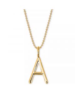 Andi Initial Pendant Necklace in 14k Gold-Plate Over Sterling Silver, 18"