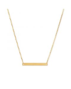 Polished Bar 18" Pendant Necklace in 14k Gold