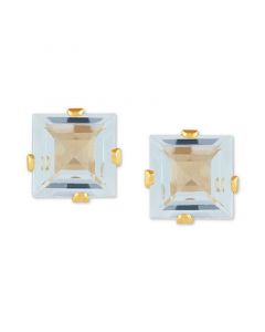 Aquamarine Square Stud Earrings (1 ct. t.w.) in 14k Gold