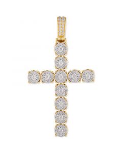 Diamond Cross Pendant (2-1/2 ct. t.w.) in 10k Gold & White Gold