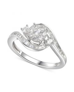 Cubic Zirconia Multi-Stone Ring in Sterling Silver