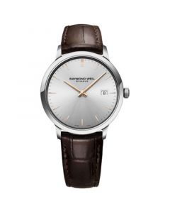 Men's Swiss Toccata Brown Leather Strap Watch 39mm