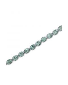 Green Quartz (32 ct. t.w.) & White Topaz (1/2 ct. t.w.) Bracelet in Sterling Silver