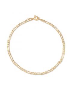 Figaro Link Chain Bracelet in 14k Gold