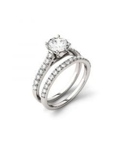 Moissanite Bridal Set (1-5/8 ct. t.w. Diamond Equivalent) in 14k white gold