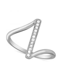 Diamond Statement Ring (1/10 ct. t.w.) in Sterling Silver