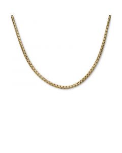 Box Link 24" Chain Necklace in 14k Gold-Plated Sterling Silver