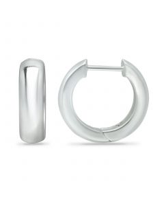 Wide Polished Hoop Earrings in Sterling Silver, Created for Macy's