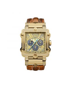 Men's Phantom Diamond (1 ct.t.w.) 18k Gold Plated Stainless Steel Watch