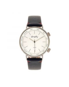 Quartz The 3300 White Dial, Genuine Navy Leather Watch 43mm