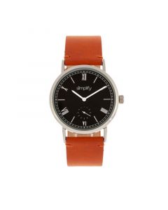 Quartz The 5100 Black Dial, Genuine Camel Leather Watch 40mm