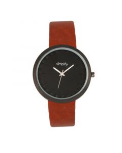 Quartz The 6000 Light Brown Leatherette Watch 43mm