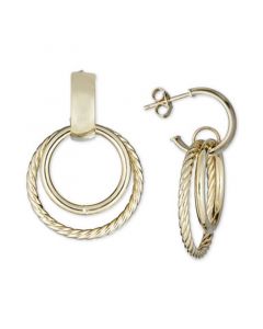 Circular Drop Earrings in 14k Gold