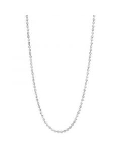 Moon Link 18" Chain Necklace in 14k White Gold