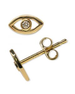 Jac+Jo by Anzie Diamond Accent Evil Eye Stud Earrings in 14k Gold