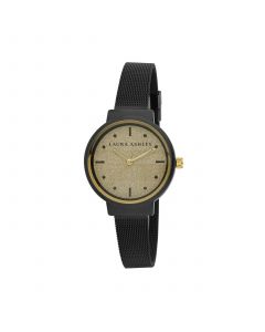 Spray Black Mesh Powered Glitz Dial Watch