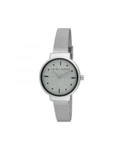 Spray Silver Mesh Powered Glitz Dial Watch