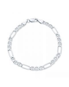 Figaro Chain Bracelet in 18k Gold-Plated Sterling Silver, Created for Macy's