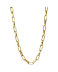 Paperclip Link Chain 20" Chain Necklace in 14k Gold