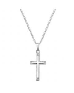 Sterling Silver Necklace, Cross Pendant