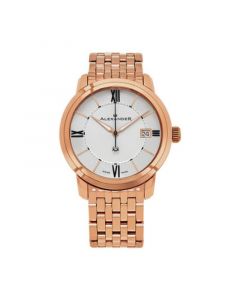 Alexander Watch A111B-08, Stainless Steel Rose Gold Tone Case on Stainless Steel Rose Gold Tone Bracelet