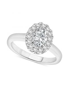 Diamond Oval Halo Engagement Ring (1 ct. t.w.) in 14k White, Yellow or Rose Gold