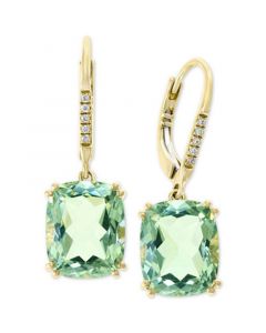 EFFY® Green Quartz (8-1/3 ct. t.w.) & Diamond Accent Drop Earrings in 14k Gold