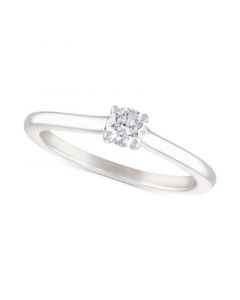 Diamond Solitaire Engagement Ring (1/4 ct. t.w.) in 14K White Gold or 14K Yellow and White Gold