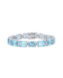 Blue Topaz (59-3/4 ct.t.w.) Tennis Bracelet in Sterling Silver