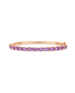 Amethyst (6 ct. t.w.) Bangle in 18k Rose Gold over Sterling Silver