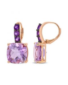 Pink Amethyst (15-1/2 ct. t.w.) Drop Earrings in 18k Rose Gold over Sterling Silver