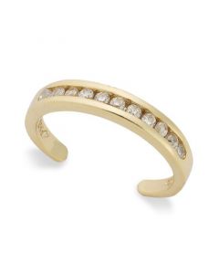 B. Brilliant Cubic Zirconia Channel-Set Toe Ring (1/5 ct. t.w.) in 18k Gold over Sterling Silver