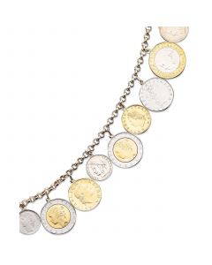 Vermeil Bracelet, Lira Coins Charm Bracelet