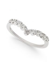 Diamond Contour Band (1/4 ct. t.w.) in 14k White Gold