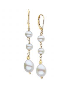 EFFY® Cultured Freshwater Pearl (5-1/2 & 8mm) Drop Earrings in 14k Gold