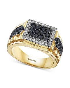 EFFY® Men's Diamond Cluster Ring (1 ct. t.w.) in 14k Gold & White Gold