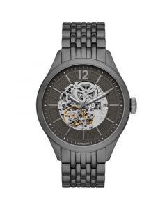 Mens Gunmetal Bracelet Automatic Watch 46mm