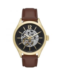 Mens Brown Strap Automatic Watch 46mm