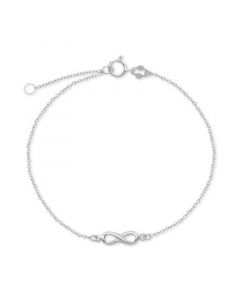 Infinity Symbol Chain Ankle Bracelet in Sterling Silver