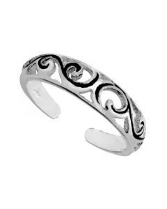 Sterling Silver Filigree Adjustable Toe Ring