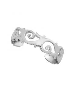 Sterling Silver Filigree Scrolls Adjustable Toe Ring