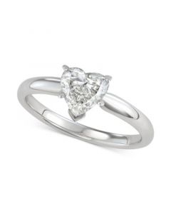 Diamond Heart-Cut Solitaire Engagement Ring (1 ct. t.w.) in 14k White or Yellow Gold