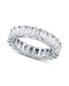 Diamond Emerald-Cut Eternity Band (4 ct. t.w.) in 14k White Gold