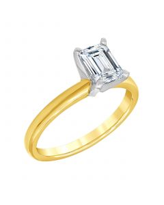 Diamond Emerald-Cut Solitaire Engagement Ring (1 ct. t.w.) in 14k White or Yellow Gold