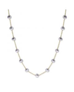 EFFY® Gray Cultured Freshwater Pearl (5-1/2mm) 18" Collar Necklace in 14k White Gold