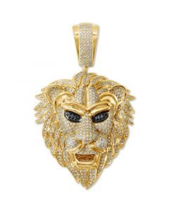 Diamond Lion Pendant (1-5/8 ct. t.w.) in 14k Gold-Plated Sterling Silver