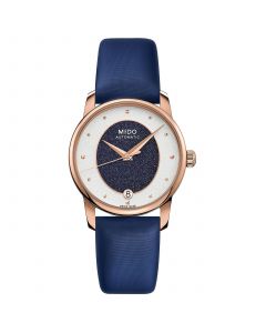 Women's Swiss Automatic Baroncelli Blue Fabric Strap Watch 33mm