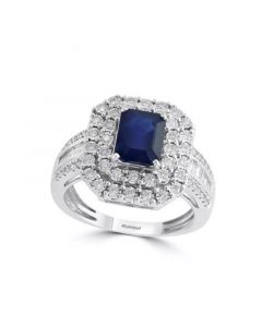 EFFY® Tanzanite (1-1/3 ct. t.w) and Diamond (1/2 ct. t.w) Ring in 14K White Gold (Also Available In Sapphire)