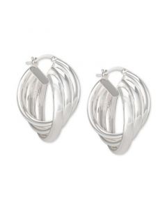 Triple Oval Hoop Earrings in Sterling Silver