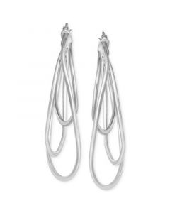 Multi-Hoop Drop Earrings in Sterling Silver